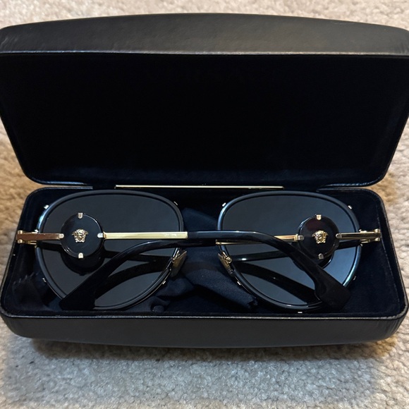 Versace Black and Gold Sunglasses - Picture 3 of 3